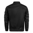 thumbnail image 2 of Chaquetas Hanzidakd para hombre, abrigos de invierno y otoño, manga larga, color liso, cuello alto, bolsillo con cremallera completa, ligeras, gabardinas holgadas, cárdigan informal, tops, negro, XL, 2 of 8