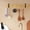 Black BK, variant on WWV Wall Hooks Leather 4 Pack Decorative Strap Hangers with Screws for Towels Plants Pots Kitchen Bedroom Bathroom Removable Space Saving Storage Brown