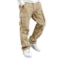 thumbnail image 4 of Edvintorg Boys Cargo Pants Outdoor Elastic Waisted Loose Casual Workout Hiking Pant with Pocket Boys Fashion Size 5-15, 4 of 7