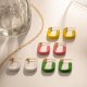 thumbnail image 3 of Jumpingount 1 par de pendientes para mujer, pendientes decorativos a la moda, joyería informal para fiesta, compromiso, vacaciones, decoración de Ropa, zapatos y accesorios Miscelánea Blanco Jumpingount AP017350-04, 3 of 6