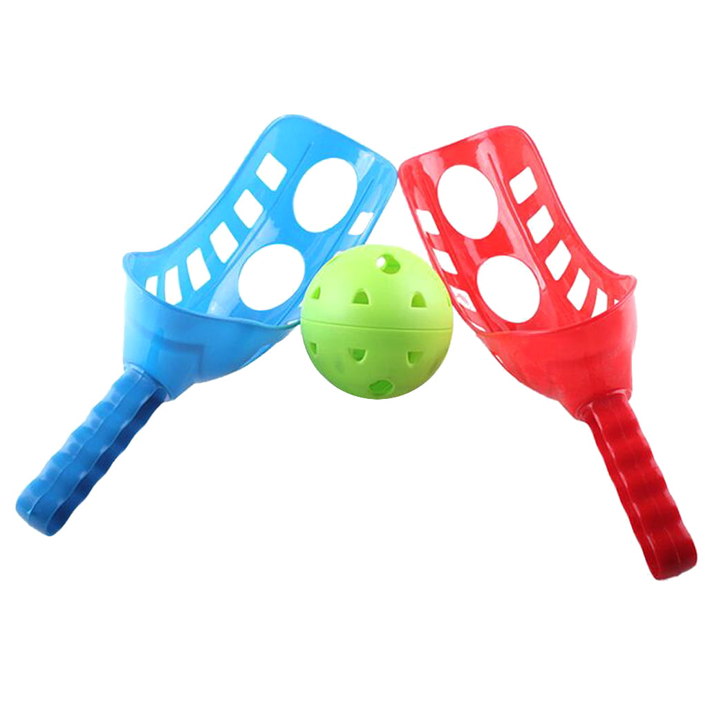 2 Pair Plastic Scoop Ball Toss and Catching Game Outdoor Yard Sport Toys 