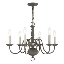 Traditional Six Light Chandelier-Scandinavian Gray Finish Bailey Street Home 218-Bel-2944771