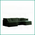 thumbnail image 6 of Modern Minimalist Chenille U-Shaped Sectional Sofa - 5-Seater with Reversible Footrest & 2 Ottomans for Living Room, 6 of 10