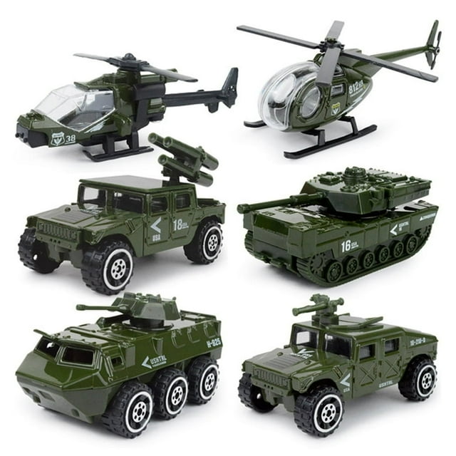 Estbridge 6Pcs 1/87 Diecast Special Polices Fire Truck Sliding Car Model Kids Toy Gift Fire Car