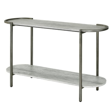 Furniture of America Knott 1-Shelf Console Table, Light Gray