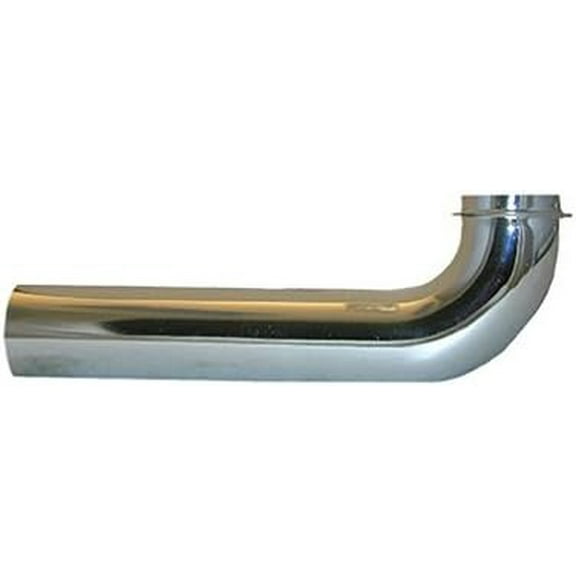 Pipe Fitting, Kitchen Drain P-Trap Ell, Chrome-Plated Brass, 1.5-In. OD x 7-In.