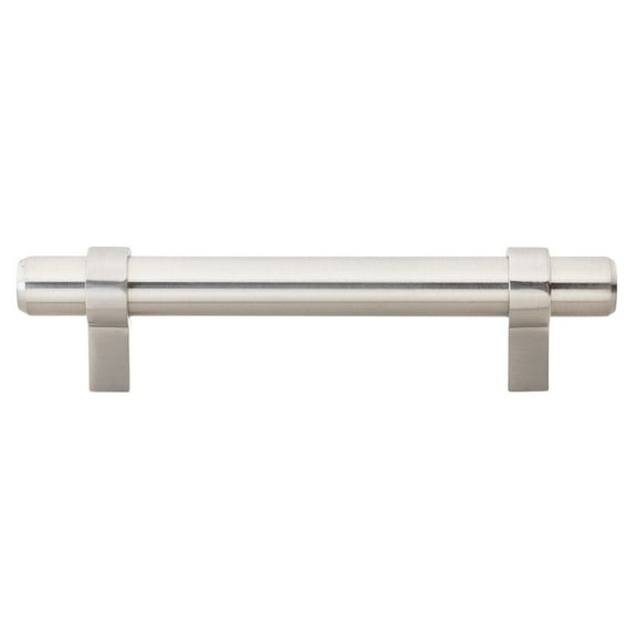 GlideRite 3.75 in. Center European Style Solid Steel Bar Pulls, Stainless Steel, Pack of 5