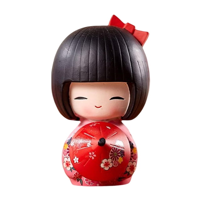 s coleccionables de japonesas en miniatura para decoración de salón de té de oficina Sombrilla Gloria muñecas japonesas