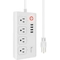 thumbnail image 1 of Bande d'Alimentation Intelligente WiFi, Protecteur de Surtension, 4 USB, Compatible avec..., 1 of 9