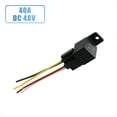 thumbnail image 6 of 3pcs DC 48V 40A SPST Automotive Car Relay 4 Pin 4 Wires w/ Harness Socket Plug, 6 of 7