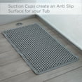 thumbnail image 3 of Bath Bliss Self Draining Bath Rug in Grey, 3 of 6
