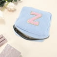 thumbnail image 3 of Unique Bargains 1 Pc Letter Z Pattern Makeup Bag for Travel Blue Corduroy, 3 of 6