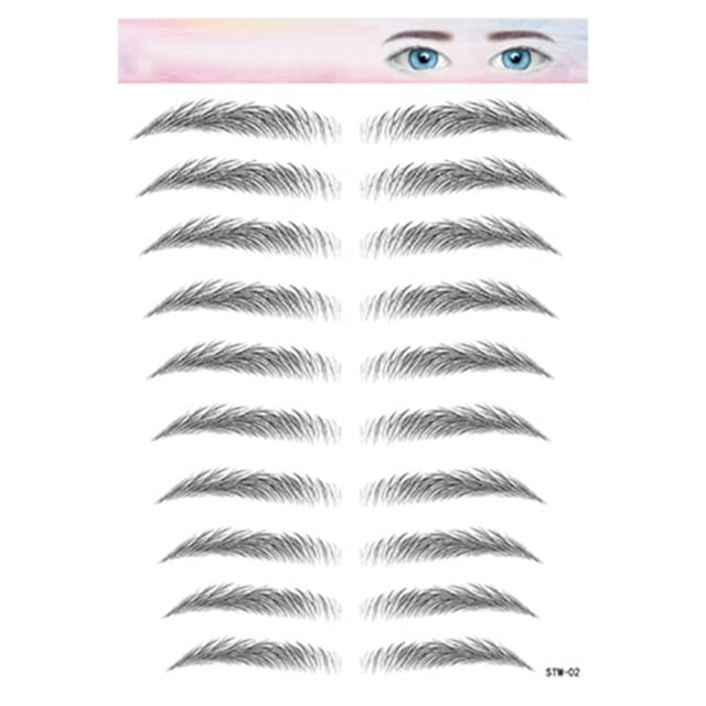 Autocollant Sourcils Portable Imperméable Semblable à un Sourcil Authentique Tatouage Sourcils