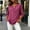 Hot Pink, variant on Women's Solid Short Sleeve Linen Blouse Button Neckline Shirt Summer Casual Top