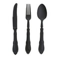 thumbnail image 2 of Smarty Black Baroque Disposable Plastic Cutlery Set (480 Guests), 2 of 2