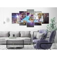 thumbnail image 2 of Tiptophomedecor Stretched Canvas World Map Art - Abstract Map 5 Piece - Stretched & Framed Ready To Hang Art, 2 of 4