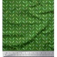 thumbnail image 1 of Soimoi Green Rayon Crepe Fabric Brush Stroke Abstract Fabric Prints By Yard 46 Inch Wide, 1 of 3