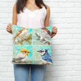 thumbnail image 3 of Throw Pillow Covers 26x26 Inch, Teal Blue Birds Decorative Pillow Cases for Couch Sofa Bed, Farmhouse Animals Country Cotton Linen Square Home Decor Pillowcases with Hidden Zipper, 3 of 7