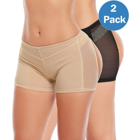 

Manifique 2 Packs Women s Butt Lifter Boy Shorts Body Shaper Enhancer Panties