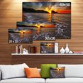 thumbnail image 3 of Coucher de Soleil et Vagues Blanches - Impression sur Toile Photo de Bord de Mer, 3 of 4