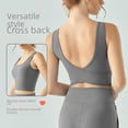 thumbnail image 1 of Chaleco de yoga para mujer, sujetador deportivo con espalda cruzada y copa semifija con forma de gota de agua, ropa de entrenamiento ajustada y adelgazante, 1 of 5