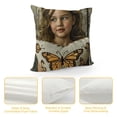 thumbnail image 4 of YINGXI  Butterfly Throw Pillow Covers Butterfly Gifts for Girls Women, Gifts for Butterfly Lovers, Butterfly Room Decor for Girls, Butterfly Bedroom Decor 20x20in, 4 of 5