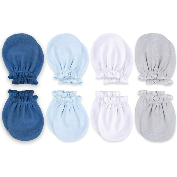 Baby Mittens Newborn - 100% Organic Cotton, Soft No Scratch Gloves - Hypoallergenic Infant Hand Mittens with Elastic Wrist