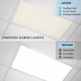 thumbnail image 4 of Cream Fluorescent Light Covers, Modern Pure Beige Magnetic Light Covers for Ceiling Lights, Fluorescent Ceiling Shade Filters for Classroom Bedroom Office 4x2Ft x 3PCS, 4 of 8