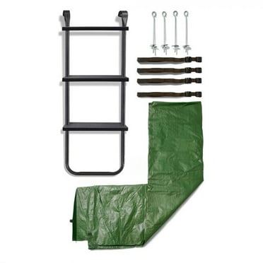 Plum 29124 Trampoline Accessory Set with Cover, Ladder, & Anchor Kit, Green