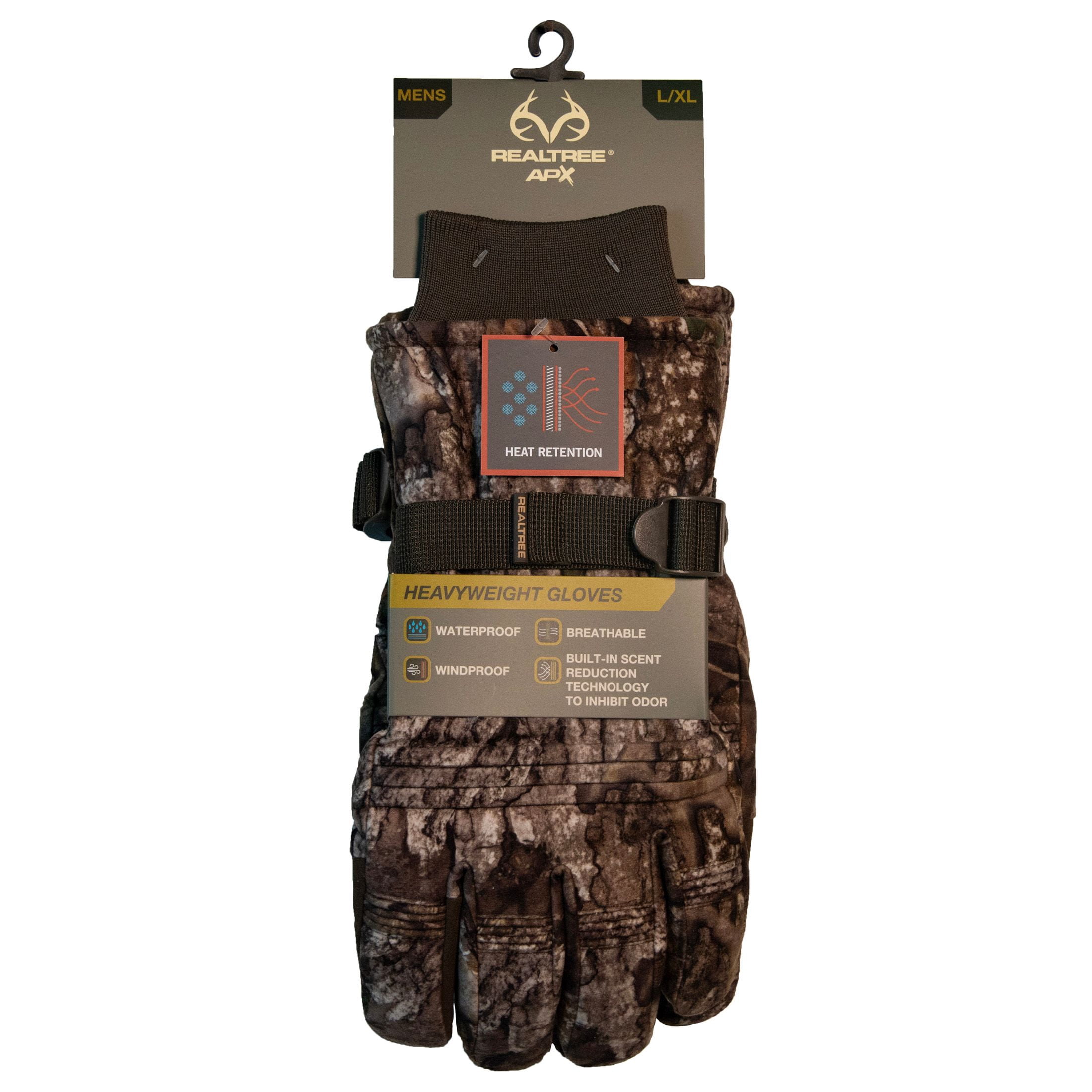 Realtree APX Men's Heavyweight Hunting Gloves, Size L/XL