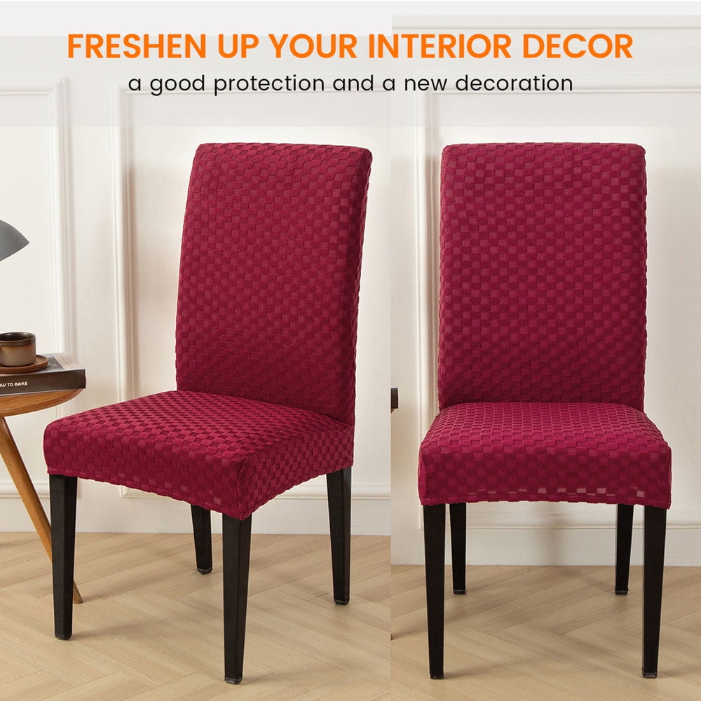 Set of 4, Stretch Dining Chair Covers for Dining Room Chair Slipcover