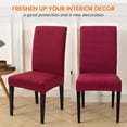 thumbnail image 6 of 4Pcs Chair Covers Stretch Dining Chair Slipcover Removable Chair Protector for Dining Room, Hotel, Ceremony, Machine Washable Small square Jacquard Knitted Fabric, 6 of 7