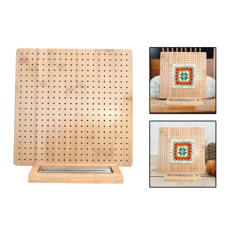 Macrame Board Beadsmith Macrame Board DIY Wooden Handmade Braiding Plate Macrame Project Board for Crochet Knotting String Bracelet Project 20cmx20cm