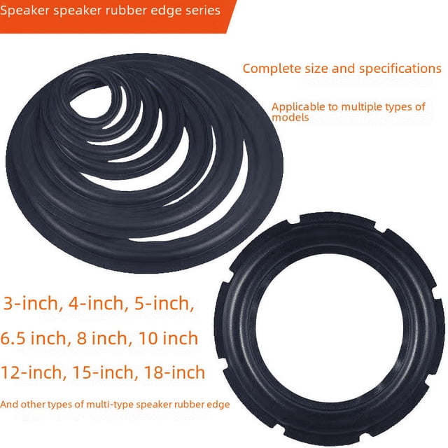 Anillo plegable de goma para altavoz lateral de 3, 4, 5, 6,5 y 8 pulgadas, accesorios de reparación de altavoz