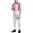 Pink, variant on LEKWK Boys 3 Piece Suits Long Sleeve Dress Shirt With Bowtie and Suspender Pants Kids Formal Set For Wedding School Homecoming Performance Stage Outfit