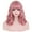 Pink, variant on RightOn Pink Wig Short Curly Wavy Wig Pink Wig with Bangs Pink Wig for Women Synthetic Wigs with Wig Cap