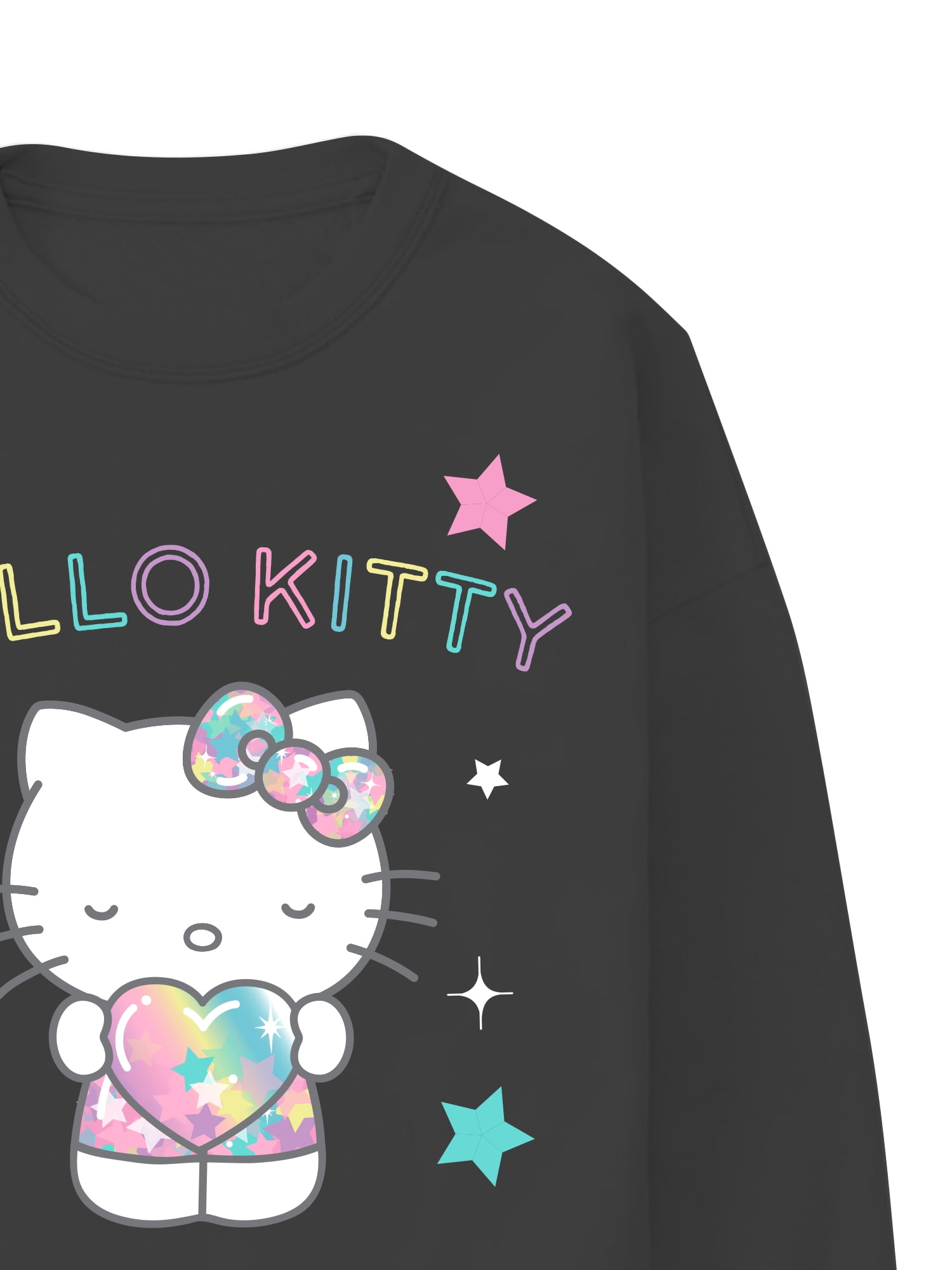 Hello Kitty Shine Girls Graphic Long Sleeve Fleece Sweatshirt, Sizes 4-16