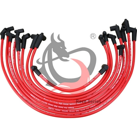 New DRAGONFIRE RACE SERIES 10.5mm High Performance Spark Plug Wire Set HEI SBC BBC 283 305 307 327 350 383 396 400 427 454 ULTRA LOW 150ohms PER FOOT OEM Fit (Best High Performance Spark Plug Wires)