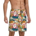 thumbnail image 2 of Fotbe Retro Summer Stamp Pajama Shorts for Men, Men's Pajama Bottoms, Sleepwear,Short Pajama Pants-3X-Large, 2 of 9