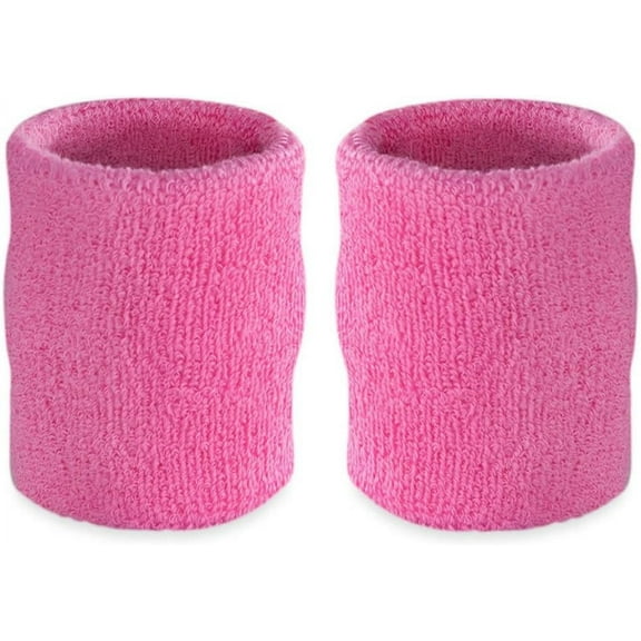 Minzimin Arm Sweatbands, Absorbent and Breathable Thick Cotton Bands for Working Out, Gymnastics, Basketball, Tennis, and Football, Multiuse 4-inch Wristbands for Costumes and Cosplay