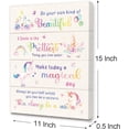 thumbnail image 2 of Be Your Own Kind Of Beautiful Canvas Prints  Wall Artwork Ready to Hang for Kids Girls Nursery Home Bedroom Decor-Inspirational Canvas Wall Art Gifts for Teens Girls 12" x 16" in, 2 of 12