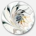 thumbnail image 1 of Vitrail Blanc Art Floral Grand Cercle Mural en Métal Floral, 1 of 3