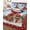 Red, Blue, Green, variant on Quilts Queen Size Bedding Set, Gray Christmas Reversible Summer Quilt 3 Pieces, Xmas Snowman Snowflake Pine Tree Gifts Berry Red Lightweight Bedspreads Coverlets with 2 Pillow Shams for All Seasons