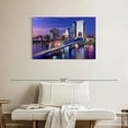 thumbnail image 2 of Elephant Stock Jacksonville Cityscape Wall Art - Horizontal Canvas Wall Art - Living Room Wall Decor - City Canvas - Blue And Pink Decor - 36" x 24", 2 of 8