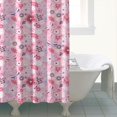 thumbnail image 4 of Pioneer Flower Floral Print Pattern Shower Curtain 72"x84" ,Bathroom Decorative Shower Curtains Set with 12 Hooks,Modern Waterproof Washable Shower Curtain, 4 of 6