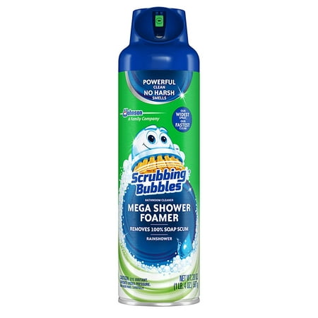 Mega Shower Foamer Bathroom Cleaner, Removes Soap Scum, Dirt & Grime (1 Pack) Scrubbing Bubbles - 20 Ounce (Pack of (Best Way To Remove Soap Scum From Fiberglass Shower)