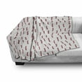 thumbnail image 3 of Bacon Soft Flannel Fleece Throw Blanket, Graphic Prosciutto Bacon Pattern in Repeating Order Image Print, Cozy Plush for Indoor and Outdoor Use, 50" x 60", Pale Maroon White, by Ambesonne, 3 of 6