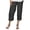 Black, variant on HXWCHs Plus Size Mom Jeans Women's Fashion Solid Color Elastic Flax Long Pants for Beach and Leisure Wear XXXXXXL Black