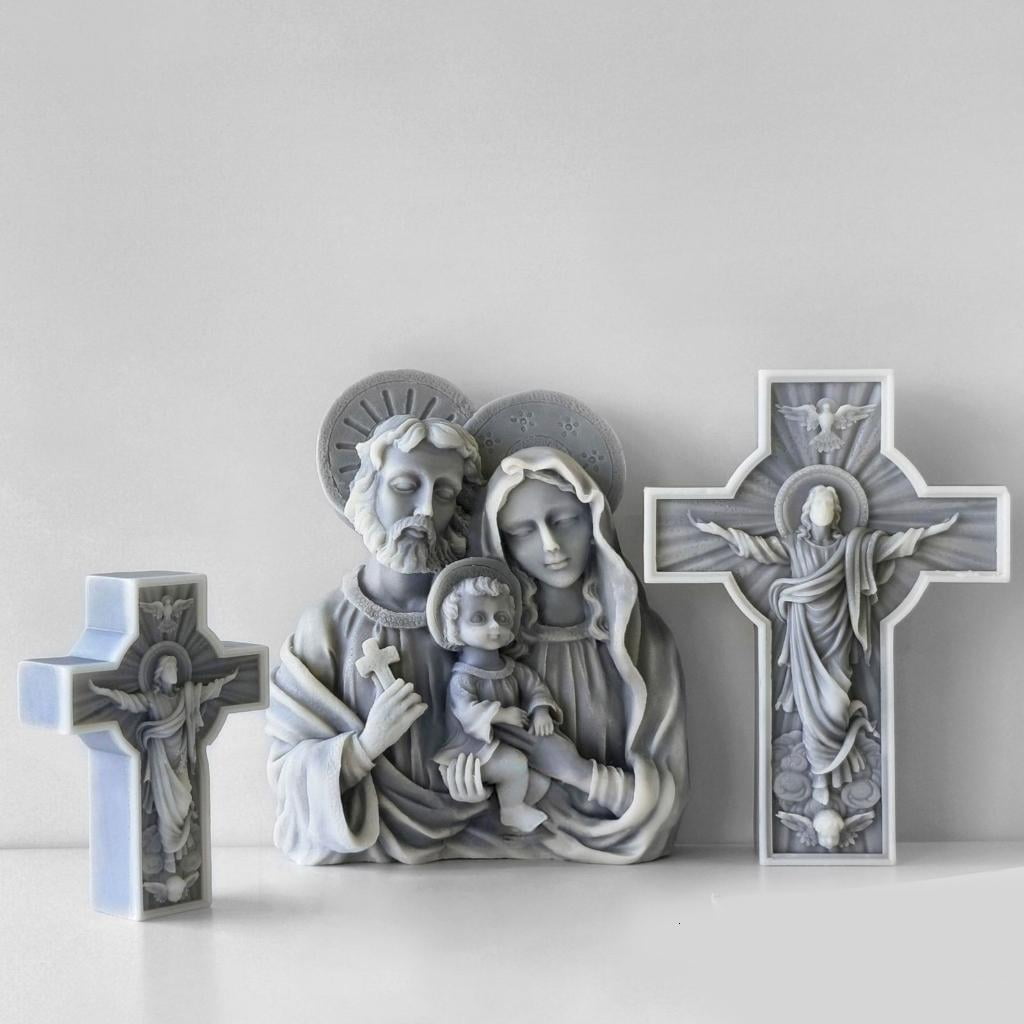 Osdhezcn Silicone Religious Themes Mold Candle Crafting Molds Perfect for Crafting Unique Scented Candle for Home or Studio Use