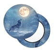 thumbnail image 3 of Round Bar Stool Seat Covers, Howling Wolf Full Moon Elastic Round Chair Cover Stool Seat Slipcover Bar Stool Cushions Round Pad for 12-14 inch, 3 of 7
